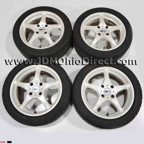 JDM SSR Integral-A2 4x114 Wheel and Tire Set